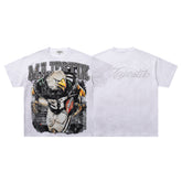 Off‑White Washed Vintage Eagle Tour Graphic Band‑Style T‑Shirt