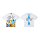 Vintage Golden Angel Graphic T‑Shirt White Oversized Streetwear Tee