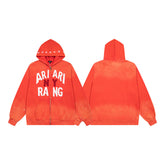 Vintage Orange ARIARI RANG Full‑Zip Hoodie