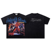 Black 199X Vintage Basketball Player Graphic T‑Shirt