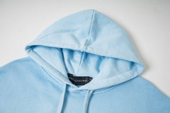 Vintage Blue‑White Gradient Church Stained‑Glass Tapestry Full‑Zip Hoodie
