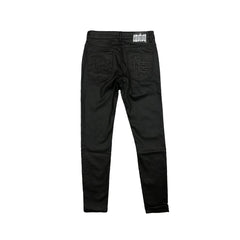 Y2K Street Style Clean Black Straight‑Leg Denim Pants For Men