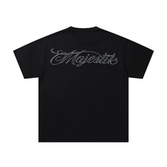 Black Vintage Demon Fantasy Band‑Style Graphic T‑Shirt