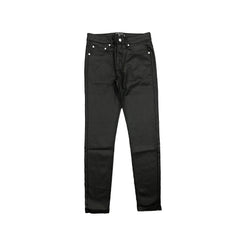 Y2K Street Style Clean Black Straight‑Leg Denim Pants For Men