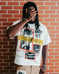 Vintage Collage Portrait Graphic Short Sleeve Streetwear T‑Shirt