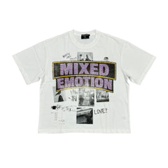 Mixed Emotion Vintage Collage Graphic Print Loose Fit Streetwear T‑Shirt
