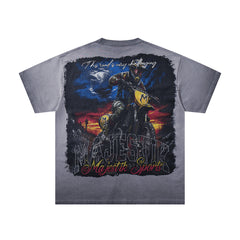 Vintage Grey Dark Angel Graphic T‑Shirt