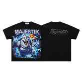 Black Vintage Lightning Gorilla Band‑Style Graphic T‑Shirt
