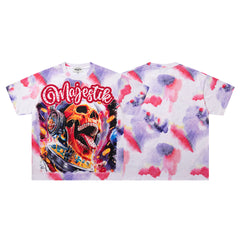Tie‑Dye Skull Rock Band Vintage Graphic T‑Shirt
