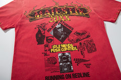 Vintage Red Retro Portrait Letter Graphic T‑Shirt