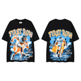 Vintage Black FIRST ROW Football Player Double‑Sided Graphic T‑Shirt