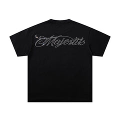 Black Vintage Sci‑Fi Alien Mecha Band‑Style Graphic T‑Shirt