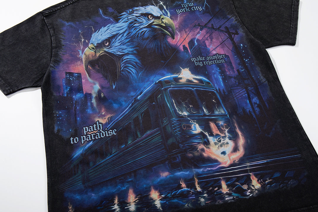 Dark Castle Dragon Rock Vintage Graphic T‑Shirt