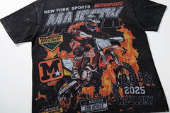 Majestik 00 Motorsports Vintage Racing Graphic T‑Shirt