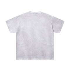 Off‑White Washed Vintage Bulldog Graphic Band‑Style T‑Shirt