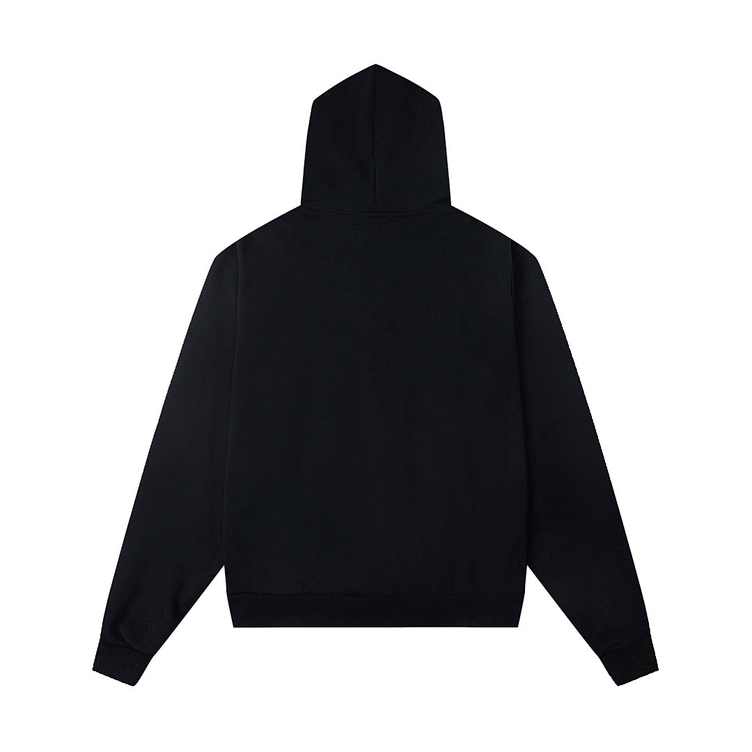 Retro Rivet Detail Full Zip Hooded Jacket Oversized Hip‑Hop Street Outerwear
