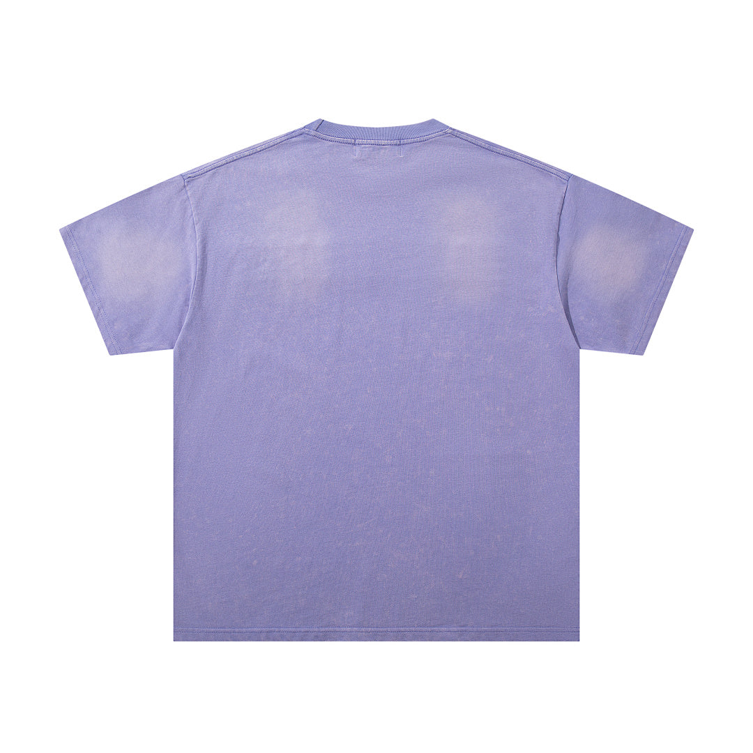 Lavender Washed Racing Theme Majestik Vintage Graphic T‑Shirt