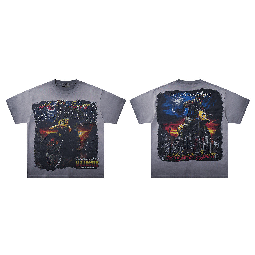 Vintage Grey Dark Angel Graphic T‑Shirt