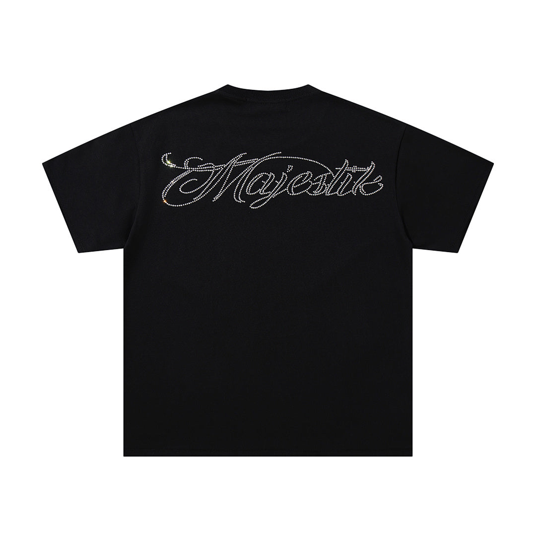 Black Vintage Psychedelic Portrait Band‑Style Graphic T‑Shirt