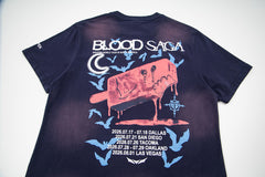 Vintage Faded Blood Saga Graphic T‑Shirt