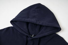 Vintage Navy Blue Church Stained‑Glass Full‑Zip Hoodie