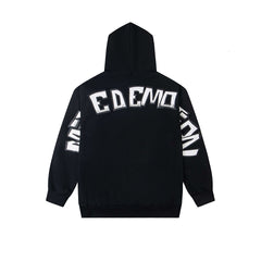 Black Vintage Cartoon Graphic Oversized Hoodie Gothic Streetwear Sweatshirt