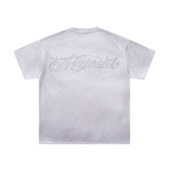 Off‑White Washed Vintage Angel Mythology Double‑Sided Graphic Band‑Style T‑Shirt