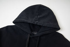 Vintage Black Light‑Blue Line Art Church Window Full‑Zip Hoodie
