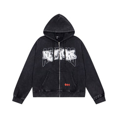 Vintage New York City Graphic Full‑Zip Hoodie