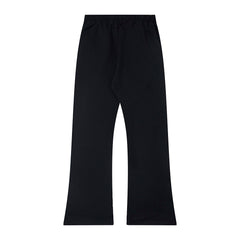 Retro Rivet Detail Flare Leg Sweatpants Oversized Hip‑Hop Street Bottoms