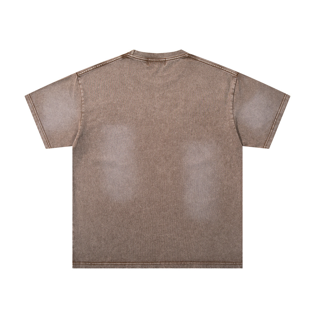 Brown Washed Western Cowboy Horse Rider Vintage Graphic T‑Shirt