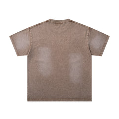Brown Washed Western Cowboy Horse Rider Vintage Graphic T‑Shirt