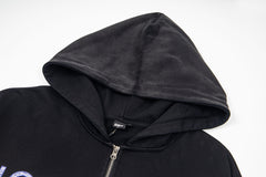 Vintage Black Blood Saga Full‑Zip Hoodie