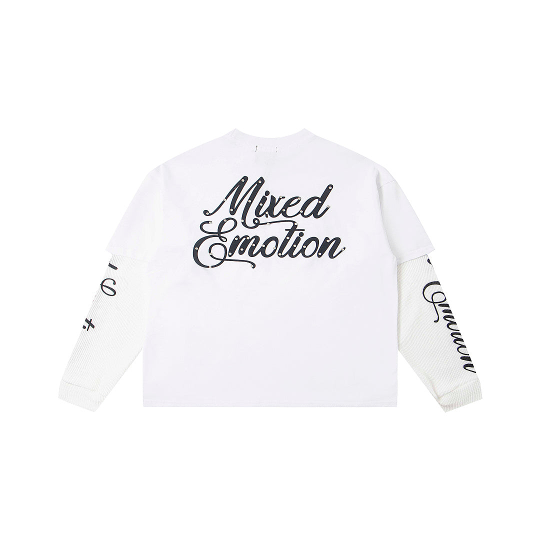 Black & White Angel Art Long Sleeve T‑Shirt Urban Streetwear