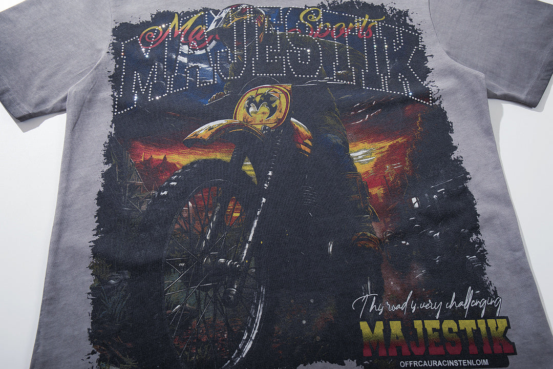 Vintage Grey Dark Angel Graphic T‑Shirt