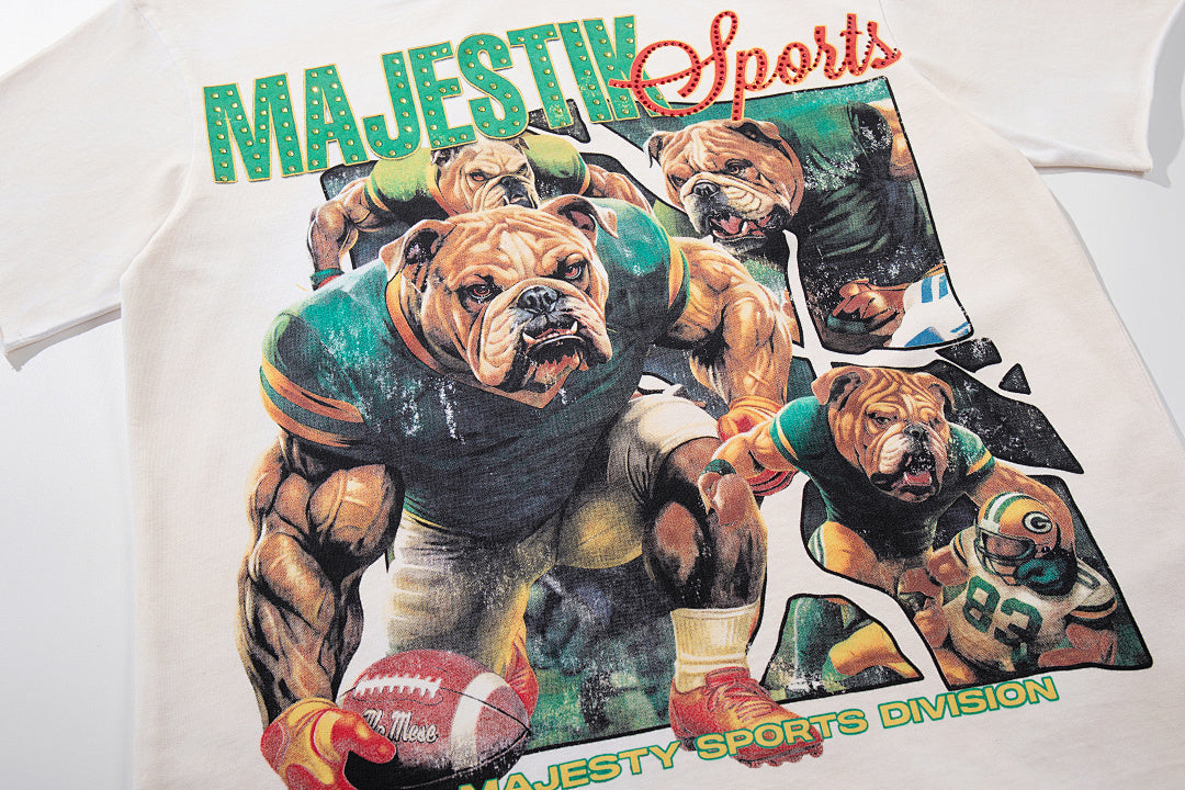 Off‑White Vintage Sports Bear Double‑Sided Graphic T‑Shirt