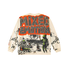 Retro Art Graffiti Long Sleeve T‑Shirt Urban Underground Streetwear