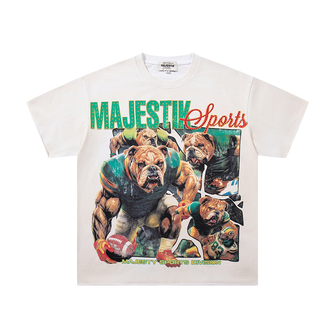 Off‑White Vintage Sports Bear Double‑Sided Graphic T‑Shirt