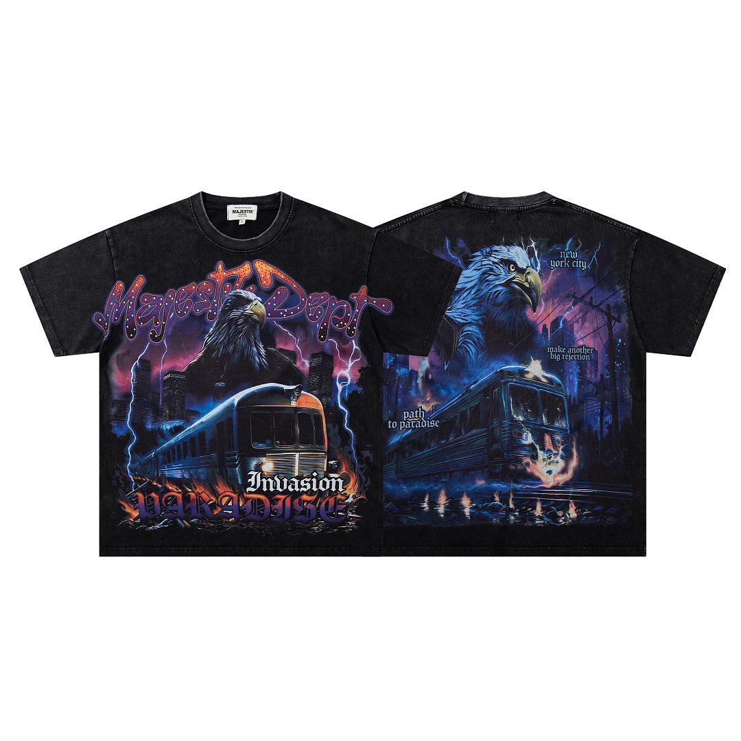 Dark Castle Dragon Rock Vintage Graphic T‑Shirt
