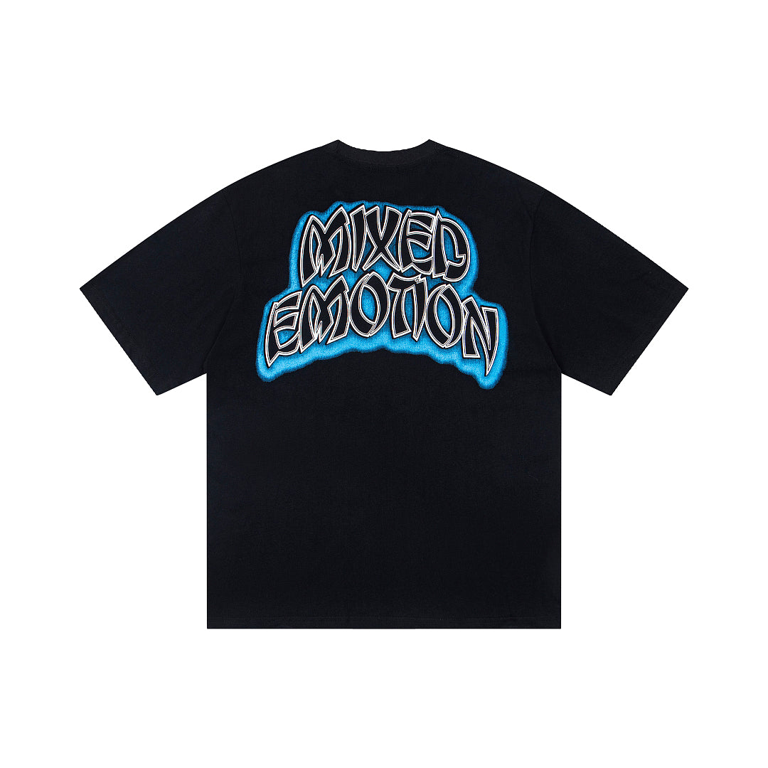 Underground Dark Art Graphic Oversized Short Sleeve Street T‑Shirt