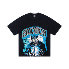Underground Dark Art Graphic Oversized Short Sleeve Street T‑Shirt