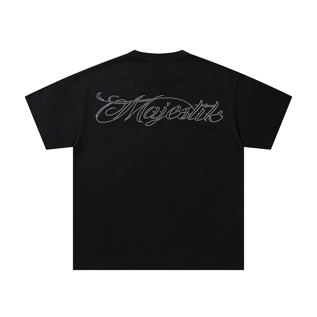 Black Vintage Demon Fantasy Band‑Style Graphic T‑Shirt
