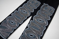 Black Gothic Graphic Wide Leg Casual Pants Urban Streetwear Trousers