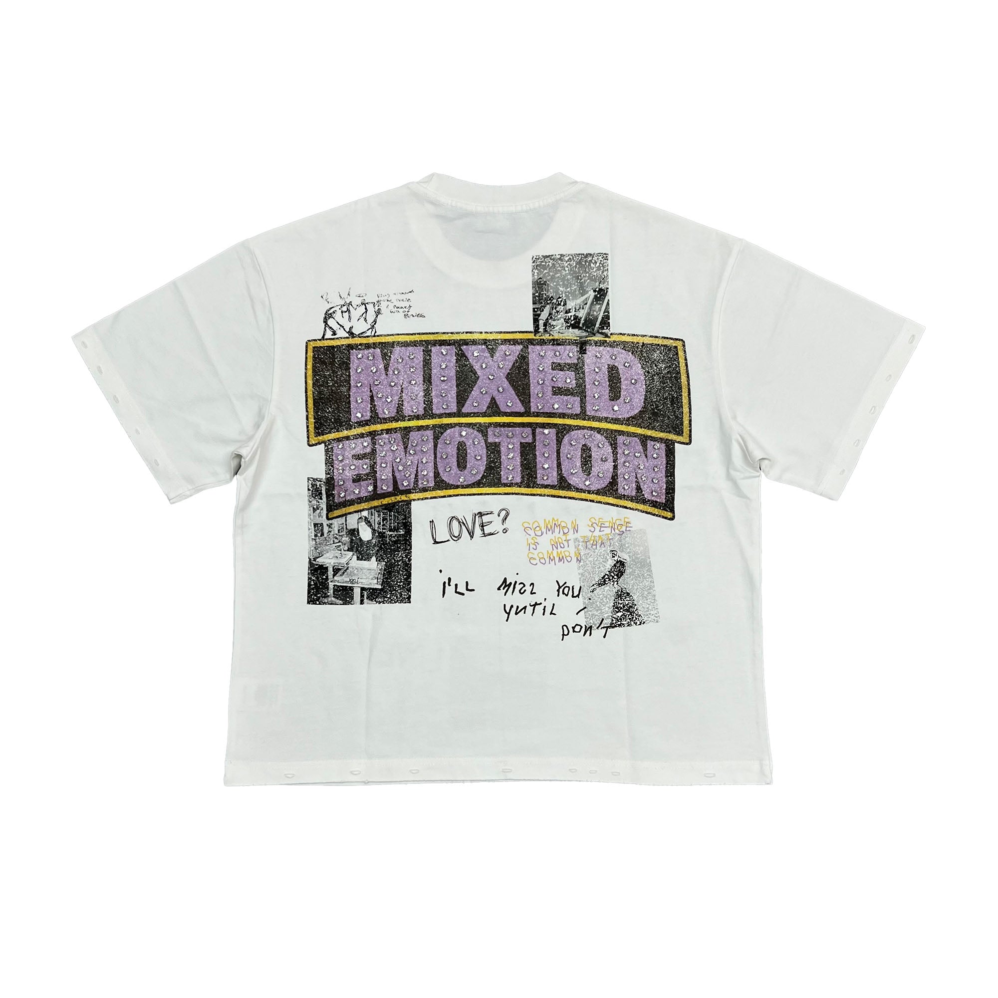 Mixed Emotion Vintage Collage Graphic Print Loose Fit Streetwear T‑Shirt