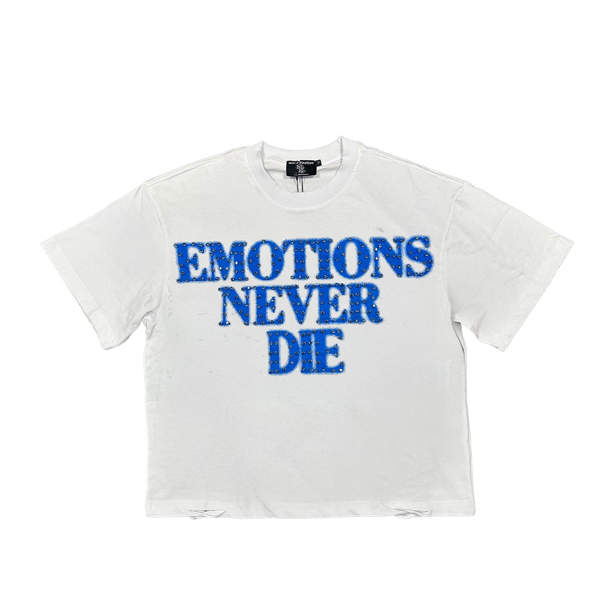 Emotions Never Die Graphic Cropped Tee Boxy Street‑wear Short Sleeve Top