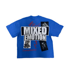 Lost Identity Graphic T‑Shirt Bold Blue Boxy Fit Urban Street‑wear Top