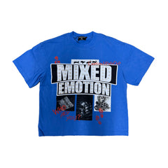Lost Identity Graphic T‑Shirt Bold Blue Boxy Fit Urban Street‑wear Top