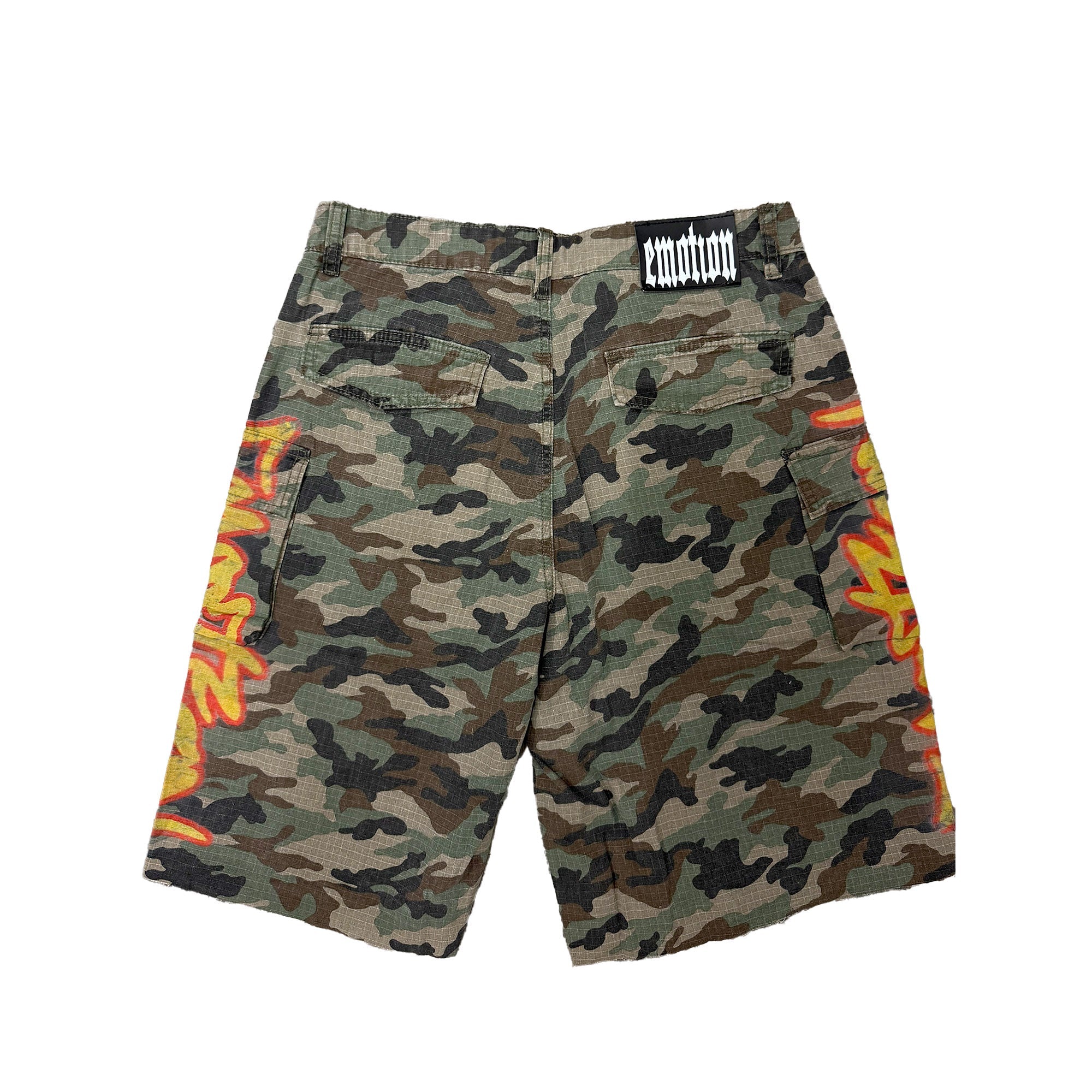 Vintage Camo Print Shorts Loose Fit Hip‑Hop Streetwear Short Pants