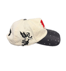 Streetwear Washed Splash‑Ink Embroidered Dad Baseball Cap