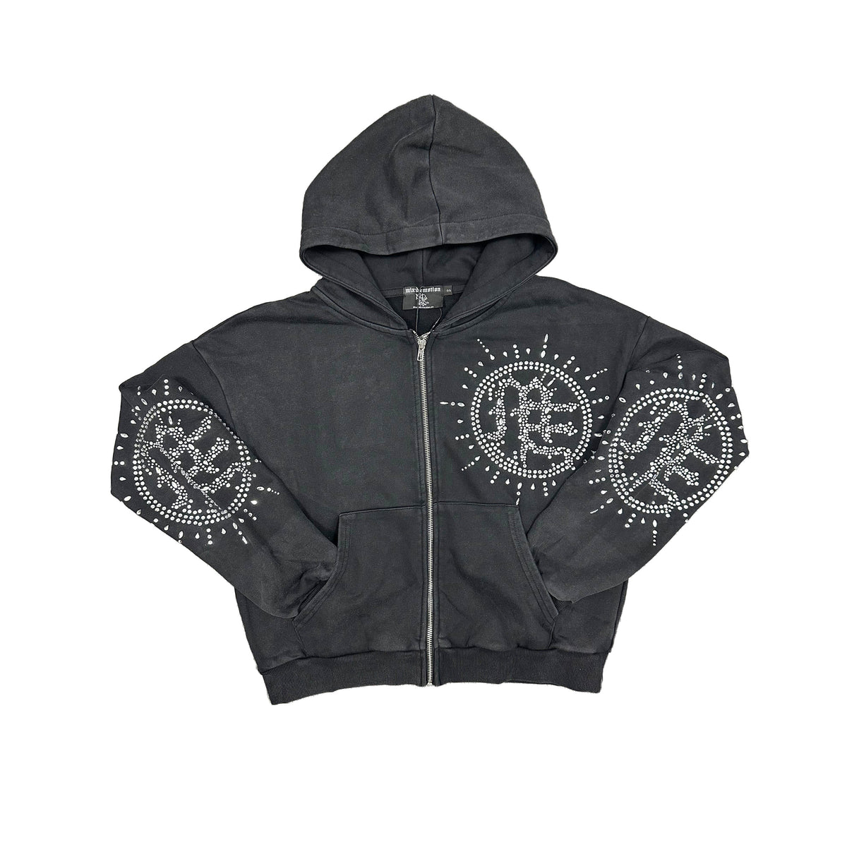 Vintage Cross Logo Cropped Zip Hoodie Underground Street Top